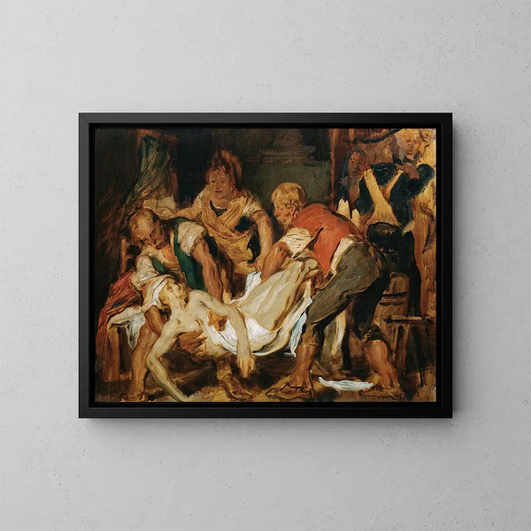 Le sauvetage du corps de Jean-Paul Marat - Hans Canon — kehystetty taideteos seinällä
