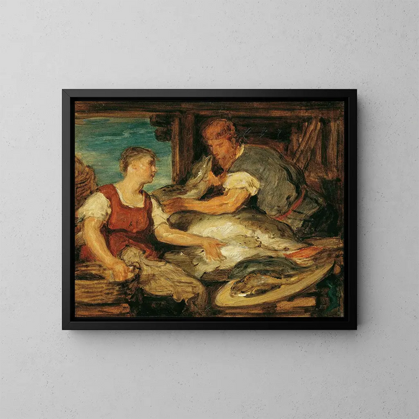 La poissonnière - Hans Canon — kehystetty taideteos seinällä