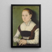Naisen muotokuva - Hans Cranach — kehystetty taideteos seinällä