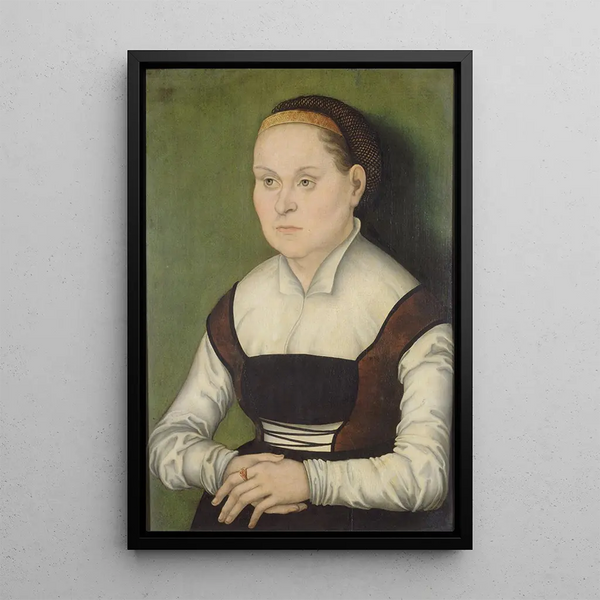 Naisen muotokuva - Hans Cranach — kehystetty taideteos seinällä