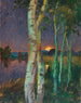Poppelit auringonlaskussa - Hans Emil Oberländer — näkymä teoksesta