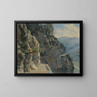 Le Frstensteig au Liechtenstein - Hans Gantner — kehystetty taideteos seinällä