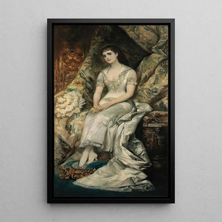 Hans Makart - A Portrait Of A Seated Lady Possibly Countess Bianca Teschenberg.webp