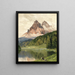 Lac de Misurina avec les Trois Pics de Lavaredo - Hans Maurus — kehystetty taideteos seinällä
