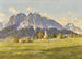 Obergrainau-maalaus Zugspitze ja Waxenstein - Hans Maurus — näkymä teoksesta