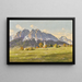 Obergrainau-maalaus Zugspitze ja Waxenstein - Hans Maurus — kehystetty taideteos seinällä