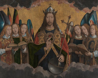 Jumala Isä ja laulavat enkelit - Hans Memling — näkymä teoksesta