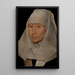 Vanhan naisen muotokuva - Hans Memling — kehystetty taideteos seinällä