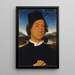 Tuntemattoman miehen muotokuva kirjeen kanssa - Hans Memling — kehystetty taideteos seinällä