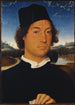 Tuntemattoman miehen muotokuva kirjeen kanssa - Hans Memling — näkymä teoksesta