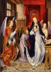 Enkeli-ilmoitus - Hans Memling — näkymä teoksesta