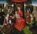 Vierge et Enfant avec Sainte Catherine d'Alexandrie et Sainte Barbara - Hans Memling — näkymä teoksesta