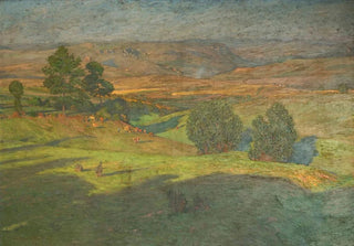 Hans Richard von Volkmann - Highland landscape at sunset.webp