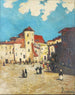 Motif de ville méditerranéenne avec cour animée - Hans Ruzicka-Lautenschläger — näkymä teoksesta