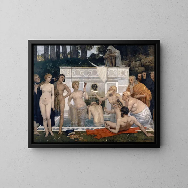 La Fontaine de jouvence - Hans Sandreuter — kehystetty taideteos seinällä
