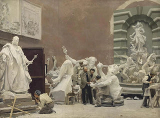 Le sculpteur Rudolf Weyr dans son atelier - Hans Temple — näkymä teoksesta