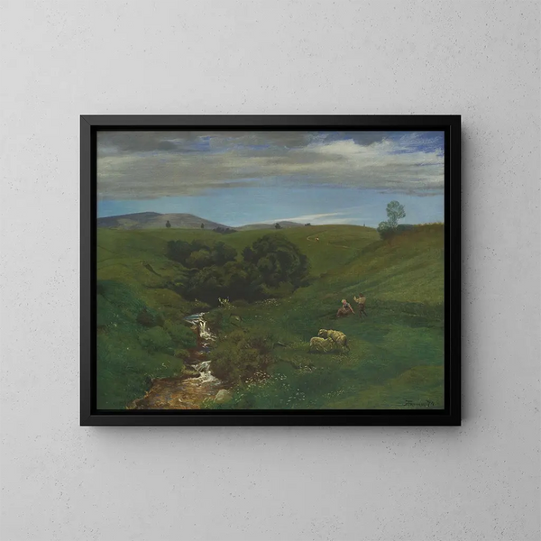 Prairie de la Forêt-Noire près de Bernau - Hans Thoma — kehystetty taideteos seinällä