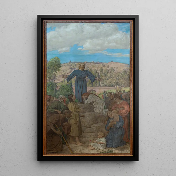 Kristus opettajana - Hans Thoma — kehystetty taideteos seinällä