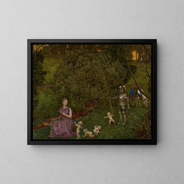 Ritari tarinasta - Hans Thoma — kehystetty taideteos seinällä