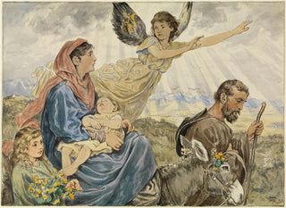 Fuite en Égypte - Hans Thoma — näkymä teoksesta