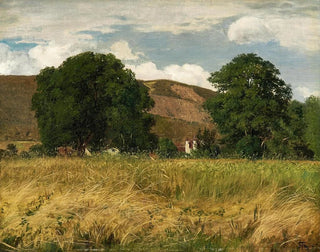 Hans Thoma - Meadow with two big trees.webp