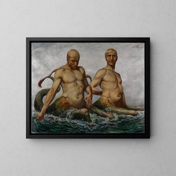 Miehet merellä - Hans Thoma — kehystetty taideteos seinällä