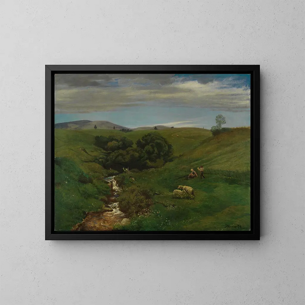 Prairie de la Forêt-Noire - Hans Thoma — kehystetty taideteos seinällä