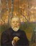 Autoportrait devant une forêt de bouleaux - Hans Thoma — näkymä teoksesta
