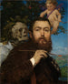 Autoportrait avec Cupidon et la Mort - Hans Thoma — näkymä teoksesta