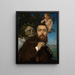 Autoportrait avec Cupidon et la Mort - Hans Thoma — kehystetty taideteos seinällä