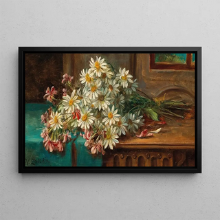 Hans Zatzka - A Bouquet of Daisies.webp