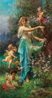 Kevään allegoria Cupidon kanssa - Hans Zatzka — näkymä teoksesta
