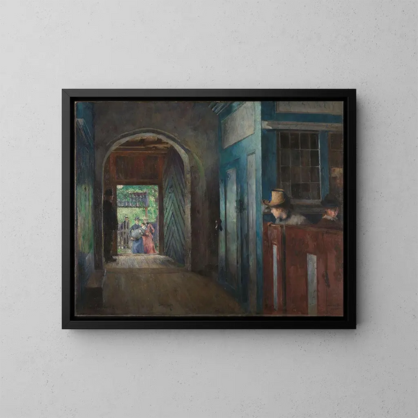 Kaste Tanumin kirkossa - Harriet Backer — kehystetty taideteos seinällä