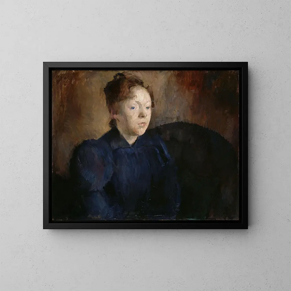 Portrait de Nenna Janson Nagel b Backer Lunde - Harriet Backer — kehystetty taideteos seinällä