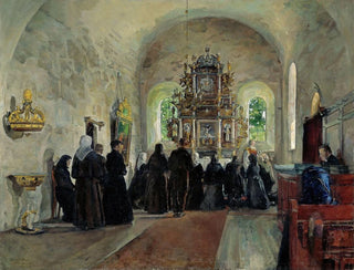 Harriet Backer - The Holy Communion celebrated in Stange Church.webp
