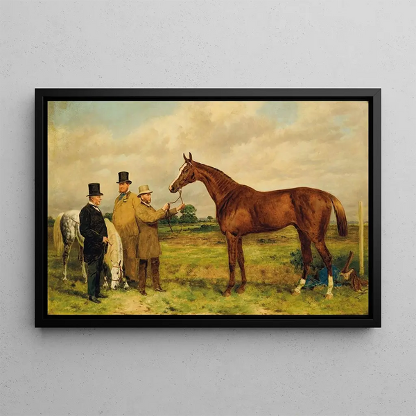 Harry Hall - Prince Charlie Winner of the Two Thousand Guineas with Portraits of Mr H Jones Owner and Mr Joseph Dawson Trainer.webp