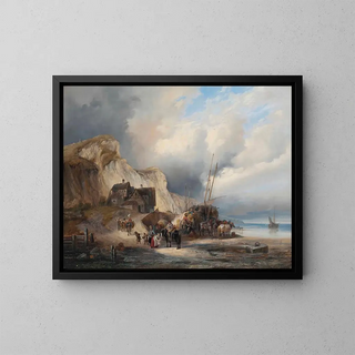 Heinrich Ambros Eckert - Loading hay on the Normandy coast.webp