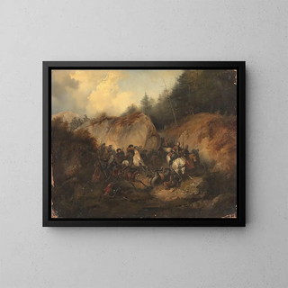 Heinrich Ambros Eckert - The battle between Cossacks and Circassians.webp
