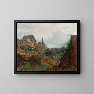 Heinrich Tomec - A View of Weienkirchen from a Vineyard in the Wachau Region.webp