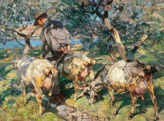 Heinrich Von Zgel - Shepherd with Goats on the Way to the Water.webp