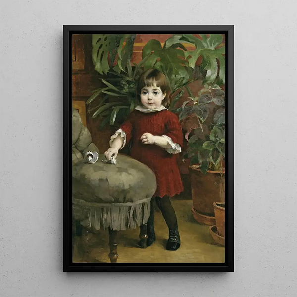Pieni Gudrun - Helene Schjerfbeck — kehystetty taideteos seinällä