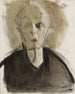 Autoportrait avec tache rouge - Helene Schjerfbeck — näkymä teoksesta