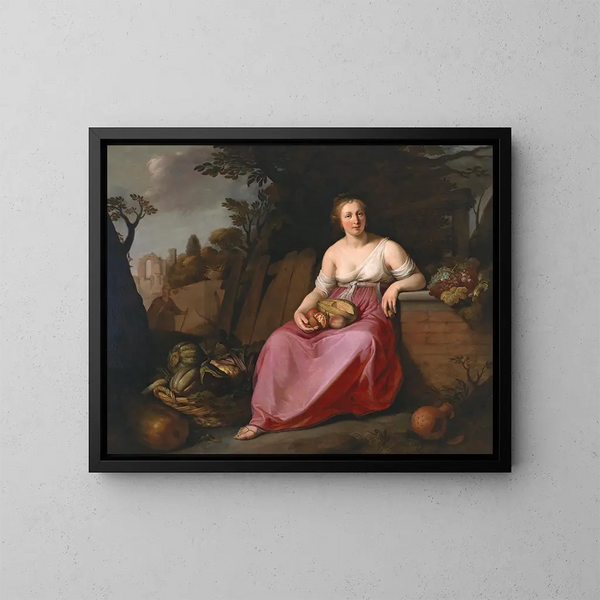 Vertumne et Pomone - Hendrick Bloemaert — kehystetty taideteos seinällä