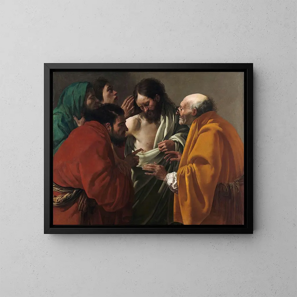 L'incredulité de saint Thomas - Hendrick Ter Brugghen — kehystetty taideteos seinällä