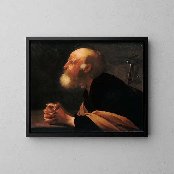 Le Pierre repentant - Hendrick Ter Brugghen — kehystetty taideteos seinällä