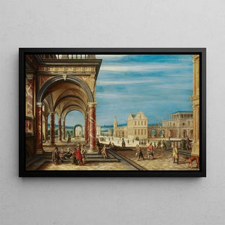 Hendrick van Steenwijck the Younger - A Square with Imaginary Buildings.webp
