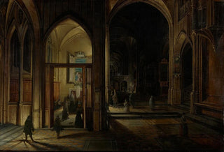 Hendrick van Steenwijck the Younger - Interior of a Gothic Church at Night.webp