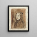 Portrait d'une fille aux cheveux longs - Hendrik Johannes Haverman — kehystetty taideteos seinällä