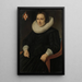 Muotokuva Sara Sweerts de Weertistä, Antonius Antonides van der Lindenin toinen vaimo - Hendrik Meerman — kehystetty taideteos seinällä