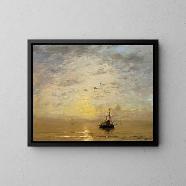 Merimaalaus - Hendrik Willem Mesdag — kehystetty taideteos seinällä